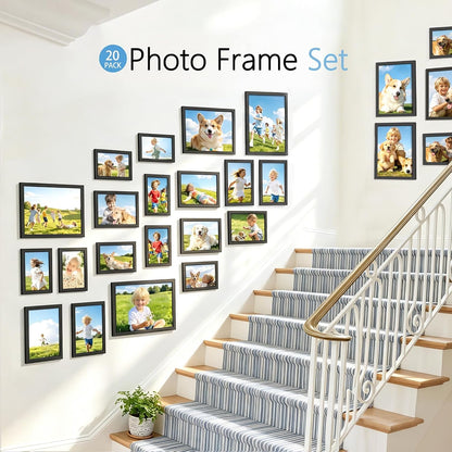 20 Pack Mixed Size Gallery Collage Frame Black7