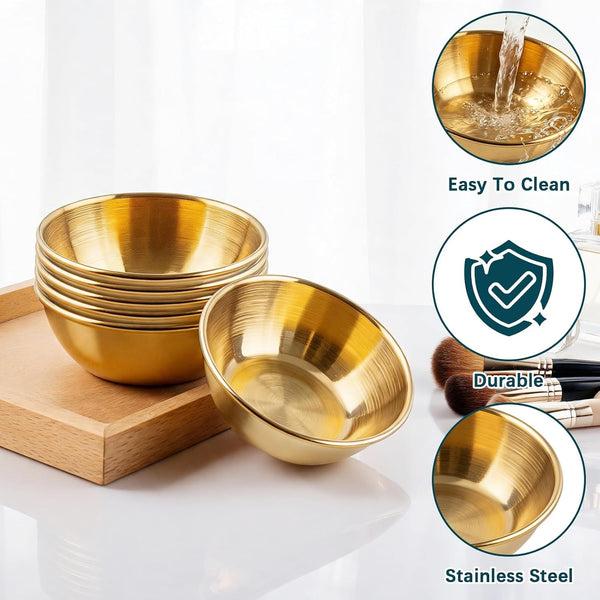 12 Pcs DIY Face Mask Mixing Bowl 3.23" Stainless Steel Esthetician Facial Mask Bowl Facial Bowls Small Mixing Bowls Esthetician Supplies for Lady Women Skincare Home Salon Cosmetic Beauty3