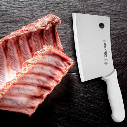 7” Stainless Meat Cleaver – S5387PCP, High-Carbon Steel Blade, Textured Slip-Resistant Handle, NSF Certified – Heavy-Duty Cleaver for Butchering, BBQ, and Kitchen Prep – Made in the USA2