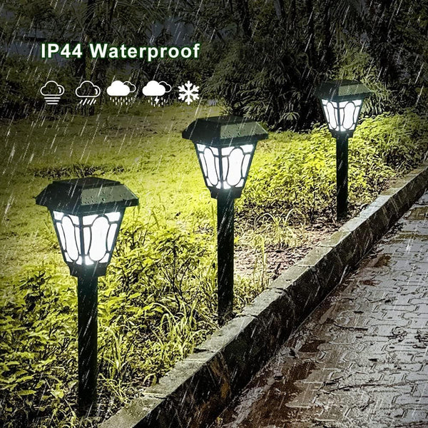 12 Pack Solar Lights with Cute Light Patten, 3 Lumens Cool White Led, for Pathway,Path, Patio, Yard, Driveway, Walkway, Lawn and Garden6