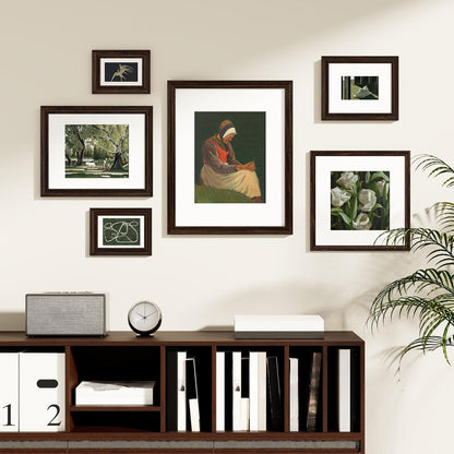 8X10 Picture Frames Set of 2, Vintage Photo Frames, Rustic Brown2
