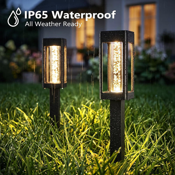 Pathway Lights Solar Power, Outdoor Waterproof Stake Lights 6 Pack4