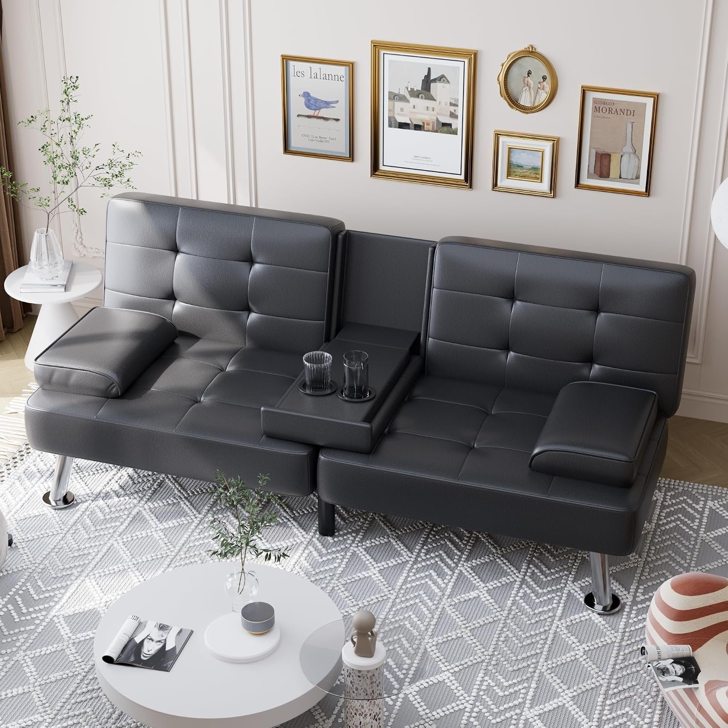 leather-convertible-futon-sofa-bed-folding-sleeper-loveseat-couch
