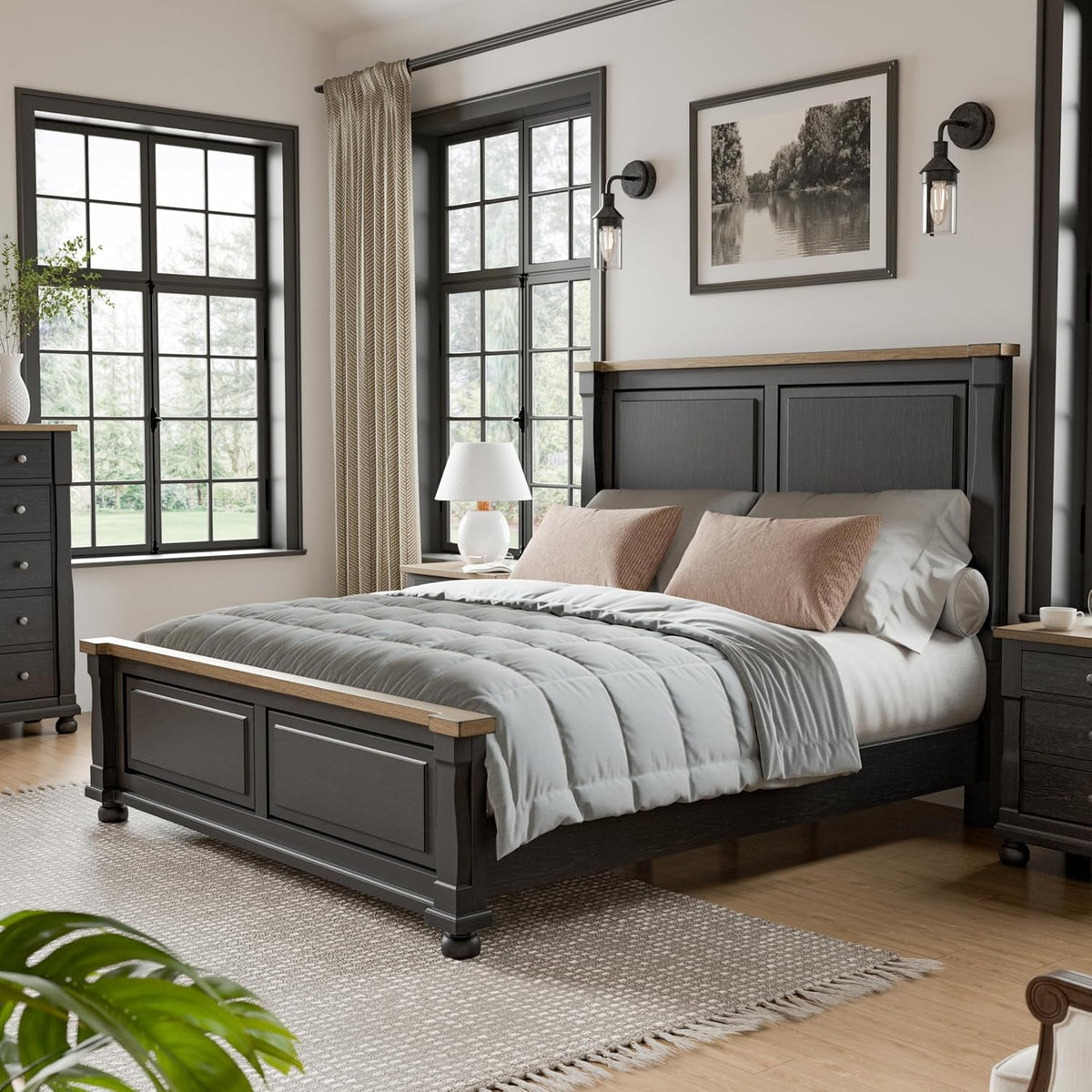 narella-modern-farmhouse-solid-wood-bed-frame-with-panel-headboard-wooden-bedframe-for-bedroom-guest-room-box-spring-required-black-rustic-oak-queen