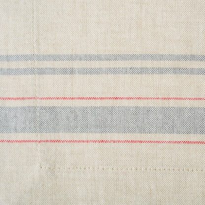 French Stripe Tabletop Collection Farmhouse Style Dining Table Linen Placemat Set, 13X19, Taupe/Gray, 6 Piece2