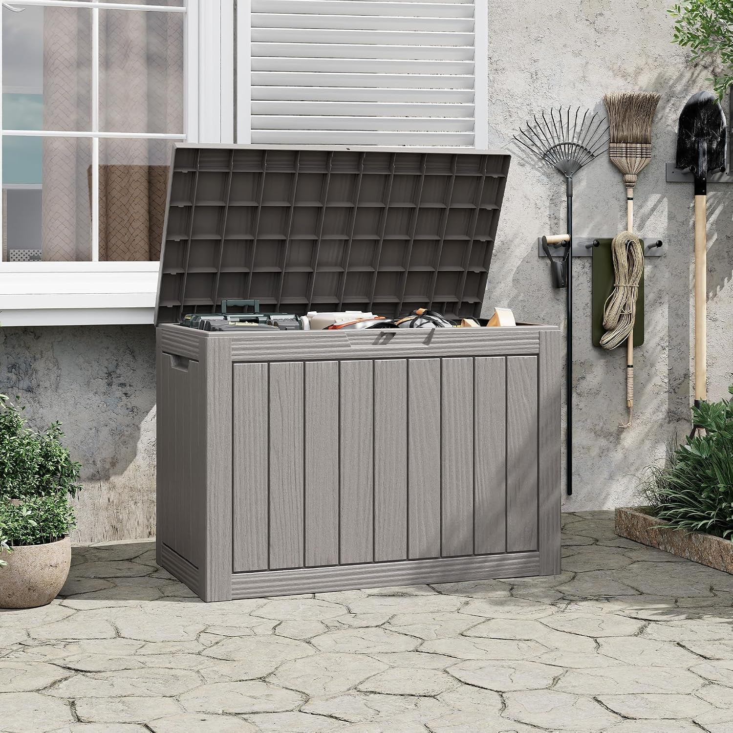 outdoor-storage-waterproof-deck-box-for-patio-45-gallon-grey-lockable-outside-storage-boxes-for-cushion-resin-weatherproof-garden-storage-bin-package-delivery-box