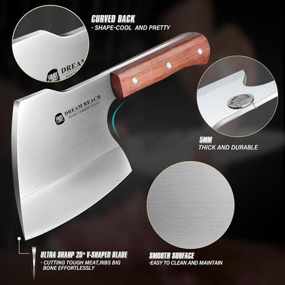 Meat Cleaver Knife - Heavy Duty Stainless Steel Hand Forged4