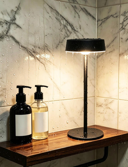 Solar Table Lamp Rechargeable, Waterproof Shower Lamp1