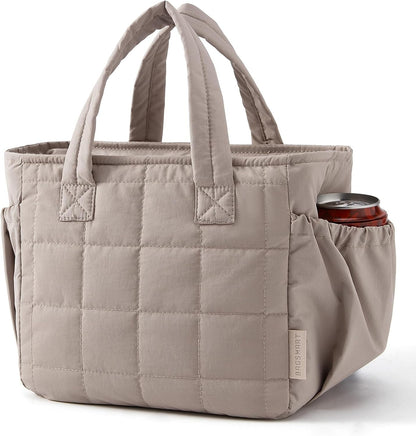 Lunch Bag Women Small Cute Quilted Insulated Leakproof Lightweight1