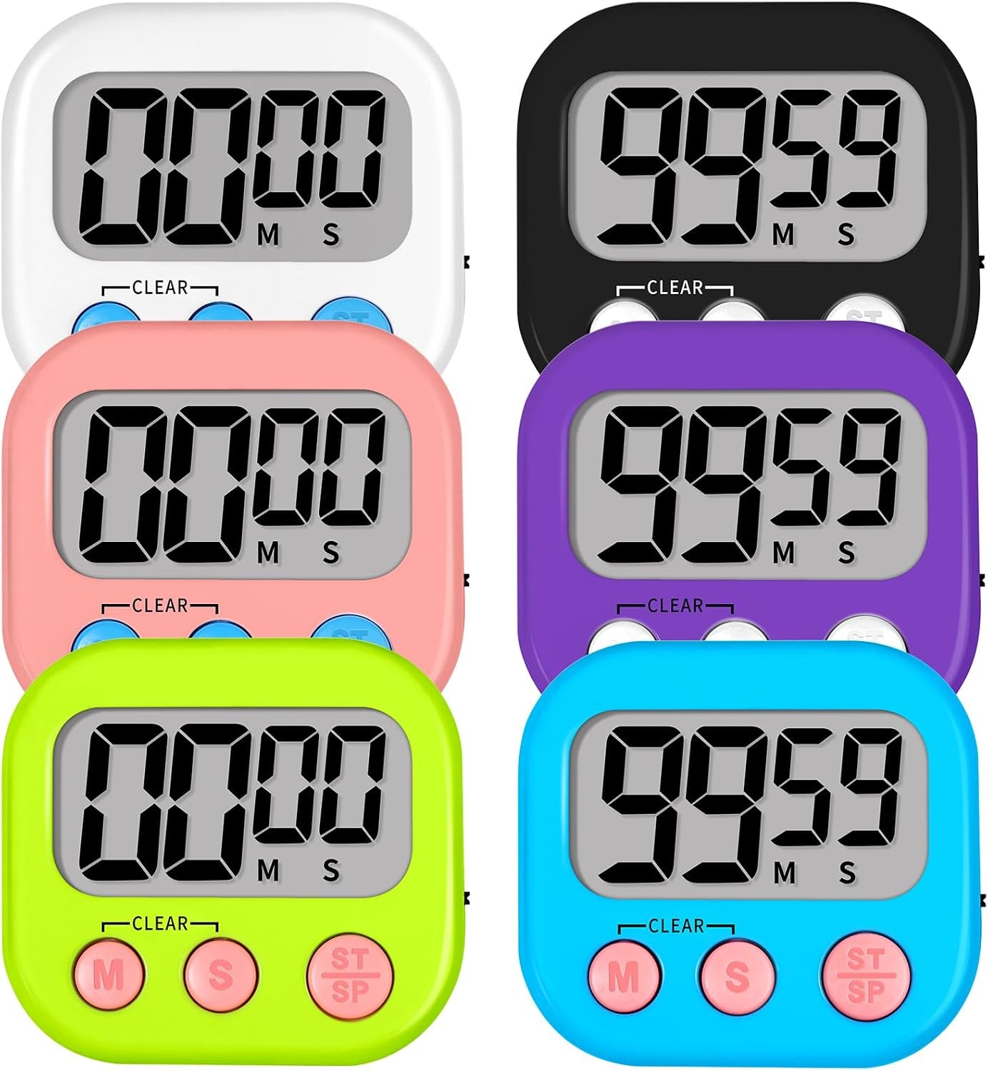 digital-kitchen-timers-classroom-timers-for-kids-teachers-6-color-back-to-school-supplies-bulk-classroom-must-haves-min-sec-count-up-down-magnetic-back-loud-alarm-lanyards-included