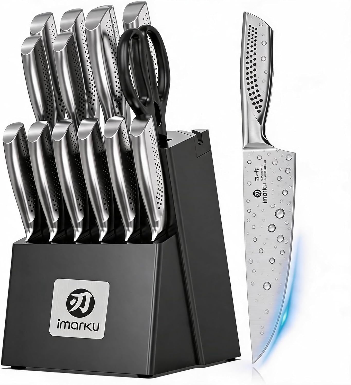 15pcs-kitchen-knife-set-with-block-high-carbon-stainless-steel-black-built-in-sharpener-dishwasher-safe-ergonomic-non-slip-handle-space-saving-knife-block-ideal-for-daily-cooking-gifts