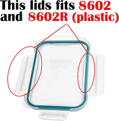 8602-PC Clear Lid W/Juniper Green Gasket (2-Pack) - Made in USA | Bpa-Free Construction | Freezer Safe | Top-Rack Dishwasher Safe | Reusable Design | Snap-Lock | Airtight Configuration7