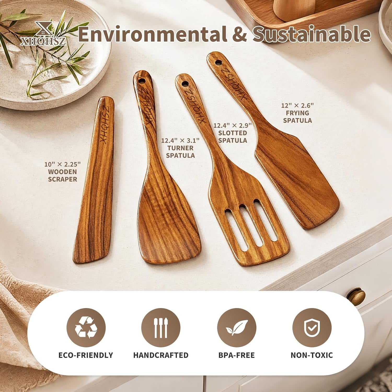 natural-teak-wood-cooking-utensils-wooden-spatula-set-with-paddle-turner-slotted-spurtle-scraper-long-ergonomic-handle-safe-for-non-stick-pans-4-pack