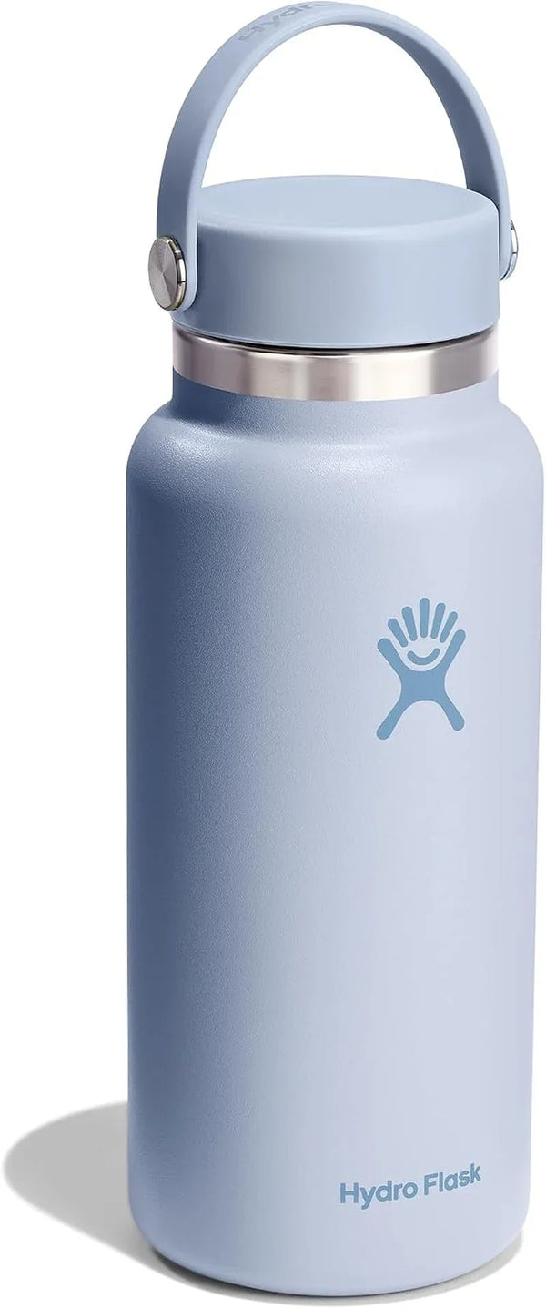 Hydro Flask Water Bottle - Insulated Stainless Steel - Wide Mouth Flex Lid, Non Spill, Leakproof and Refillable in 32 Oz Surf Blue3