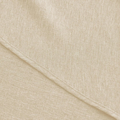 Faux Linen round Table Cloth 60 Inch, Waterproof Decorative Fabric Anti-Scratch Texture round Tablecloth Cover for Dining, Kitchen & Outdoor Table (60 Inch, round (2-4 Seats), Beige)4
