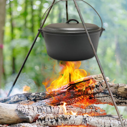 9 Quart Cast Iron Dutch Oven with Dome Lid, Bail Handle | Pre-Seasoned Large Capacity5