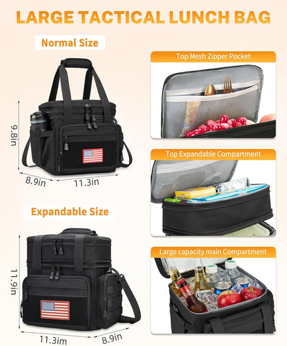 Tactical Lunch Box for Men - Large Lunch Bag Double Deck3