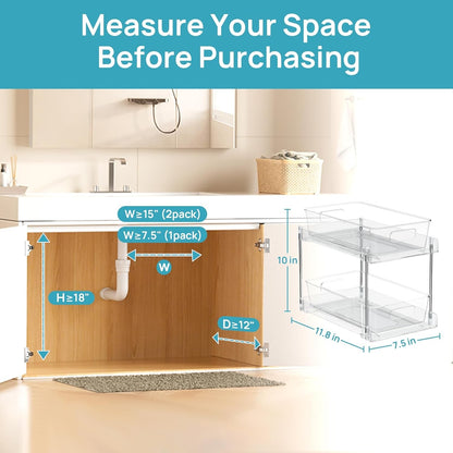 4 Pack Pull Out Bathroom under Sink Organizer (S-Standard)3