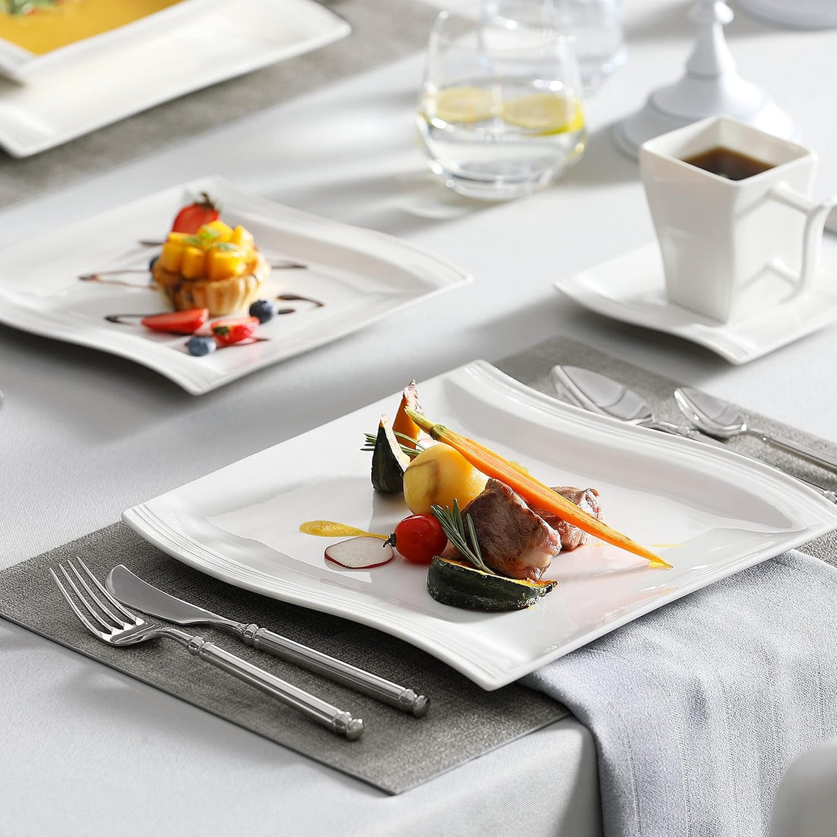 ivory-white-dinnerware-sets-30-piece-porcelain-plates-and-bowls-sets-modern-dish-set-for-6-square-plates-dinnerware-set-kitchen-dishware-sets-microwave-and-dishwasher-safe-series-flora