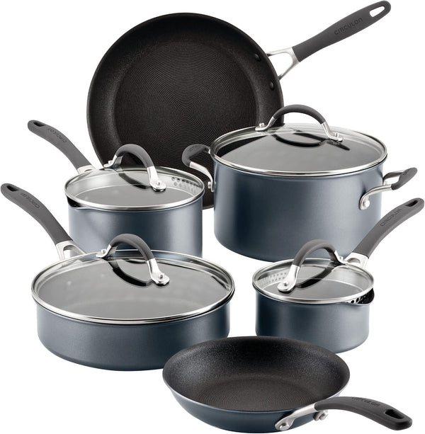 A1 Series with Scratchdefense Technology Nonstick Induction Cookware/Pots and Pans Set, 10 Piece - Graphite1