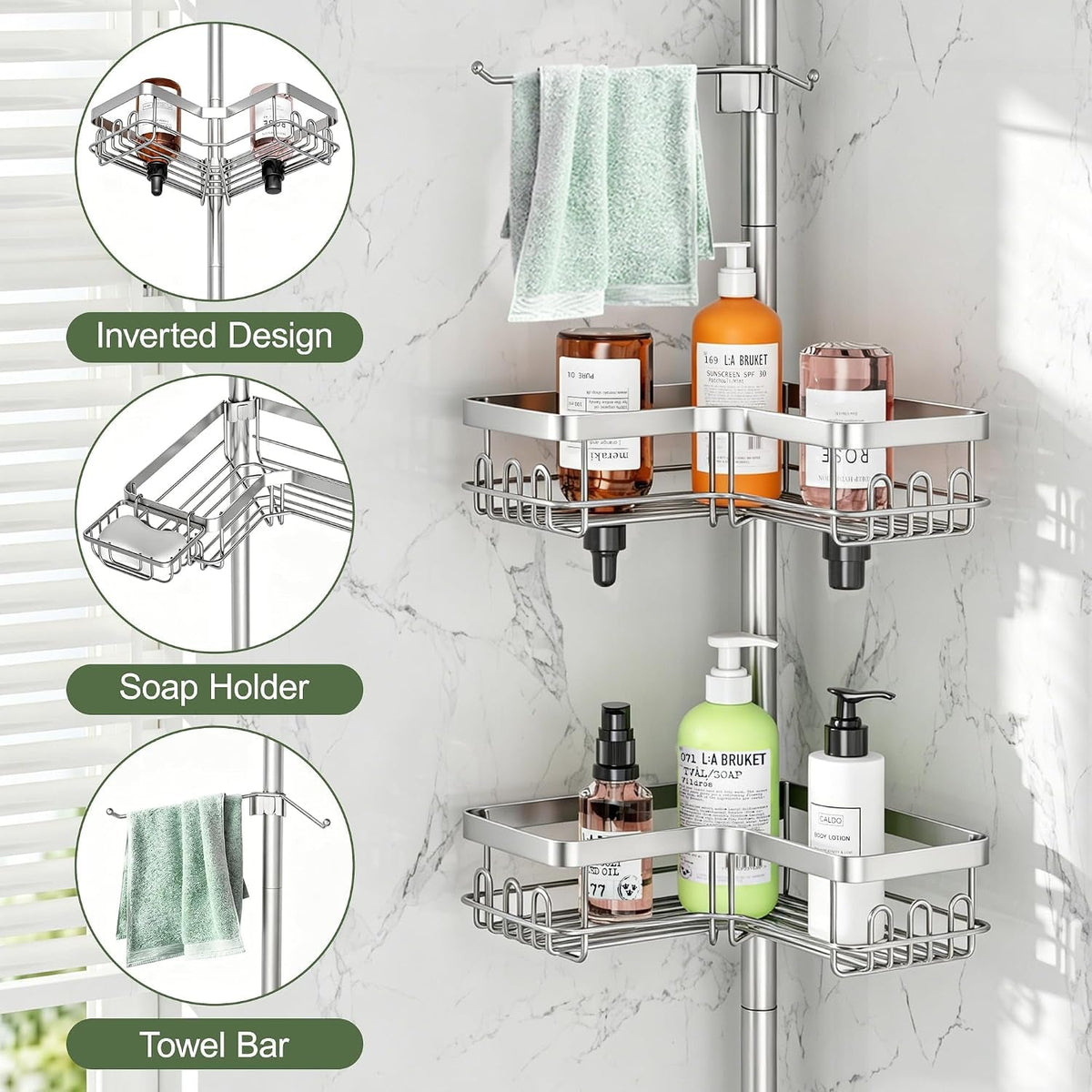corner-shower-caddy-tension-pole-4-tier-rustproof-bathroom-organizer-shelves-for-inside-shower-bathtub-shampoo-storage-26-to-120-adjustable-standing-rack-with-towel-rack
