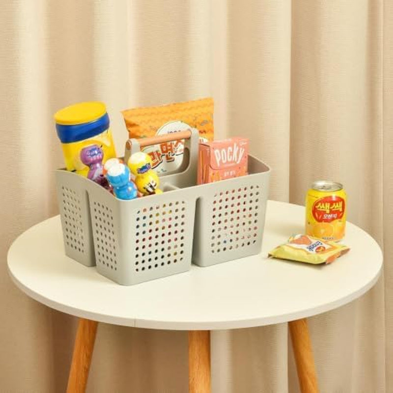 portable-shower-caddy-basket-with-3-compartments-and-handle-pink