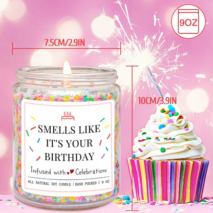 Happy Birthday Gifts for Women, Creamy Vanilla Birthday Candle6