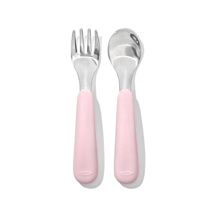 OXO Tot On-The-Go Fork and Spoon Set - Blossom8