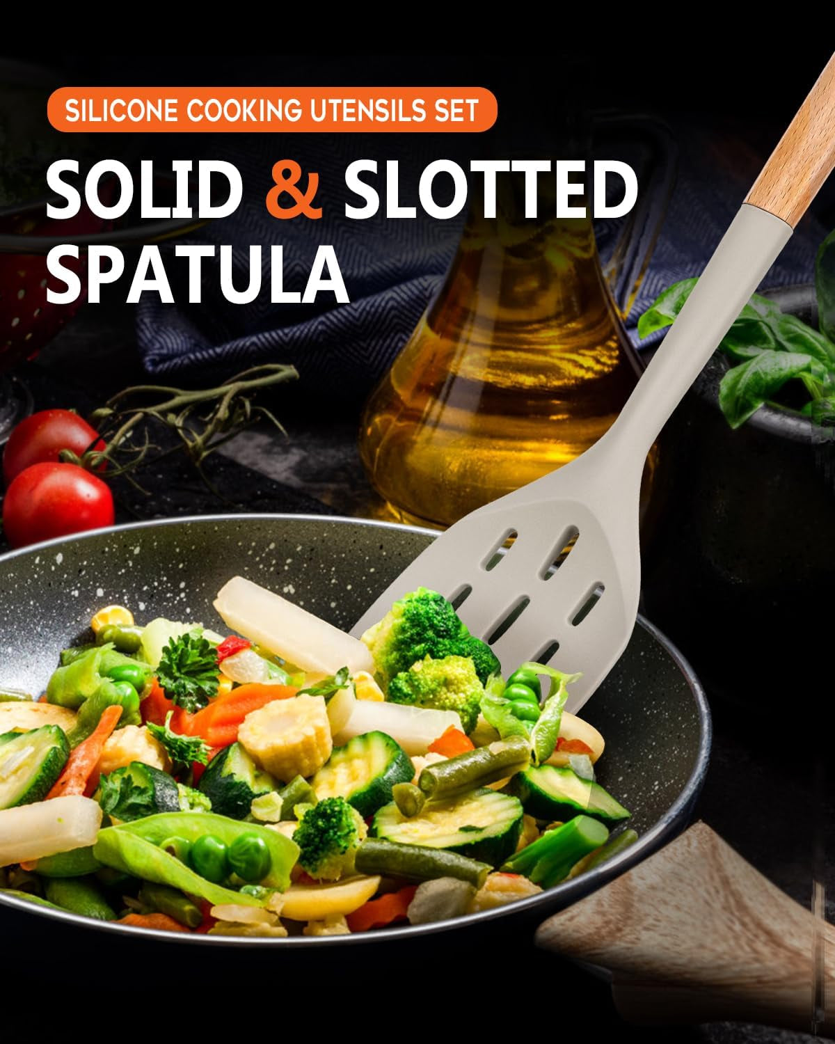 silicone-spatula-non-stick-turner-for-cooking-food-grade-khaki