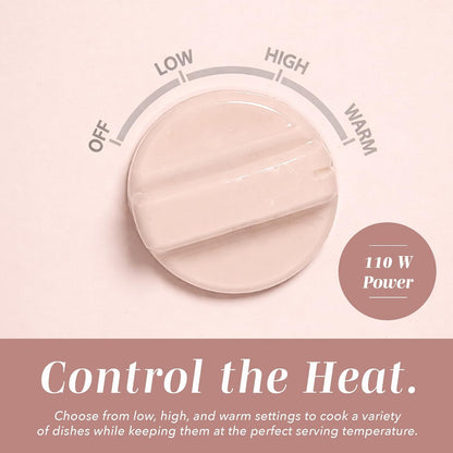 2QT Mini Electric round Slow Cooker - Adjustable Settings, Removable Stoneware Pot, Tempered Glass Lid, Dishwasher Safe, Cool-Touch Side Handles, Dusty Rose4
