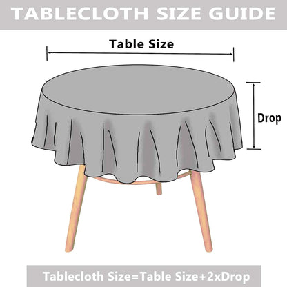 Heavy Weight Cotton Linen Tablecloth Lace Plaid round Table Cloth for Kitchen Dining Room Tabletop Decoration, 36" - Round, Red6