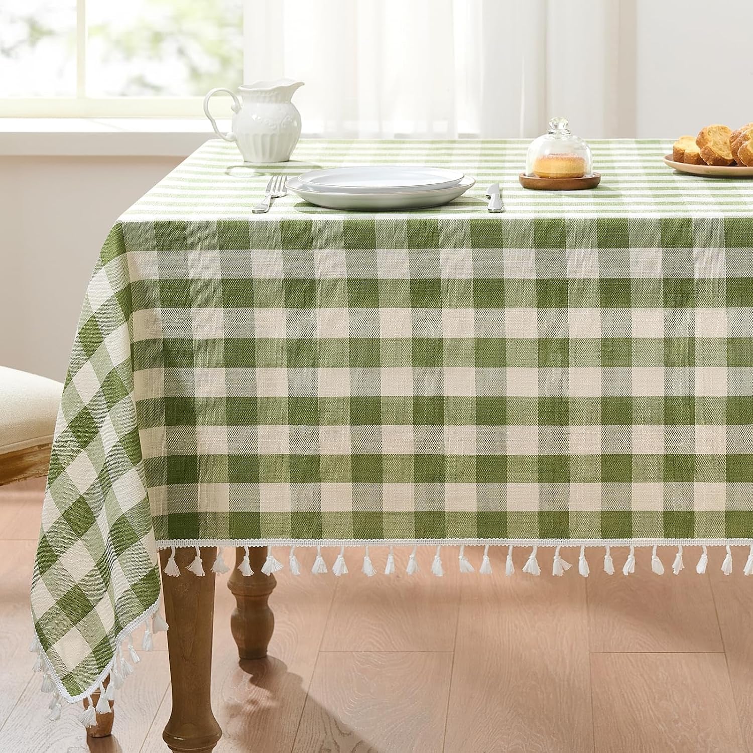 checkered-tablecloth-rectangle-linen-cotton-gingham-table-cloth-with-tassel-washable-buffalo-plaid-table-cover-wrinkle-free-for-kitchen-dining-and-picnic-55-x-84-inch-sage-green