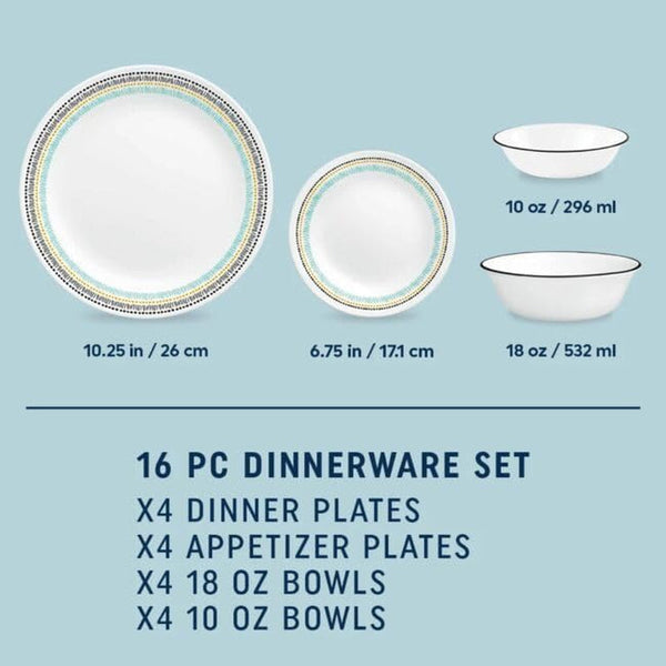 ® Paloma 16-Piece Dinnerware Set, Service for 43