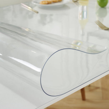 Clear Desk Mat 16X36 In, 1.5Mm Thick Plastic Table Cover Protector | Non-Slip Waterproof PVC Table Protector, Cut to Size, Spill-Stain-Scratch Proof, Fits Kitchen, Dining Table, Dresser, Desk7