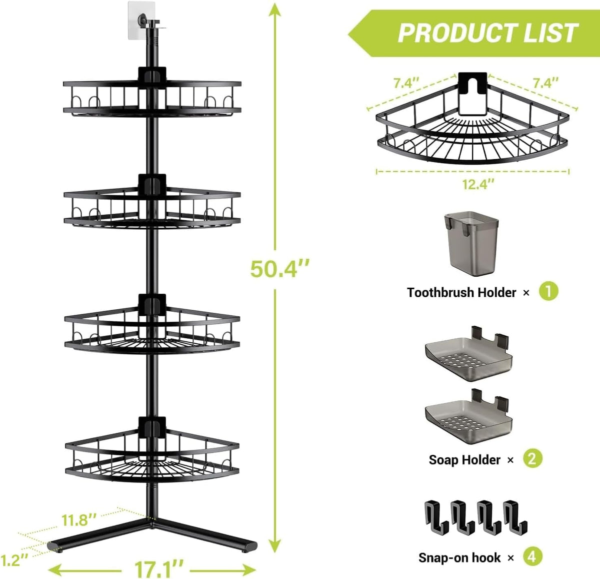 standing-shower-caddy-corner-rustproof-bathroom-shower-stand-shelf