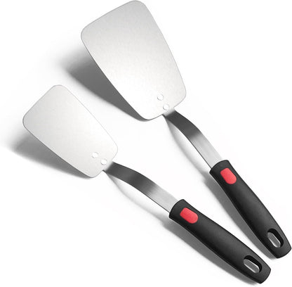 Stainless Steel Flexible Spatula, Thin Metal Turner Set, 2Pack(S+Xl) Solid1