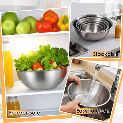 Stainless Steel Mixing Bowls, Set of 53