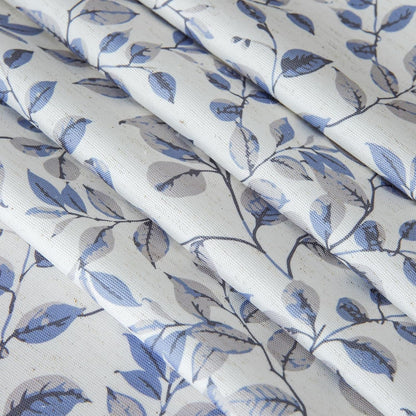 Rustic Tablecloth Classic Plant Leaf Printed Linen Fabric Table Cover Farmhouse Decoration 52X70 Inches Rectangle/Oblong Blue for Kitchen Dining6