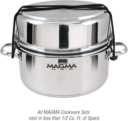 A10-369-2-IND 10" Stainless Steel Non-Stick Sauté Pan | Induction Compatible. for Boat, RV, Camping & Home. Durable, Scratch Resistant. Nests in  Sets. Handle Sold Separately4