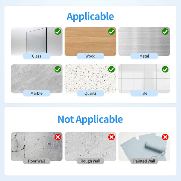 Shower Caddy Adhesive Replacement, 6 PCS Strong Shower Adhesive Strips8