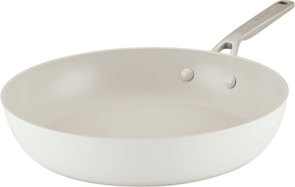 Kitchenaid Hard Anodized Ceramic Nonstick Cookware Frying/Skillet Pan, 12.25 Inch Non Stick Fry Pan with Stainless Steel Handle - Porcelain White1