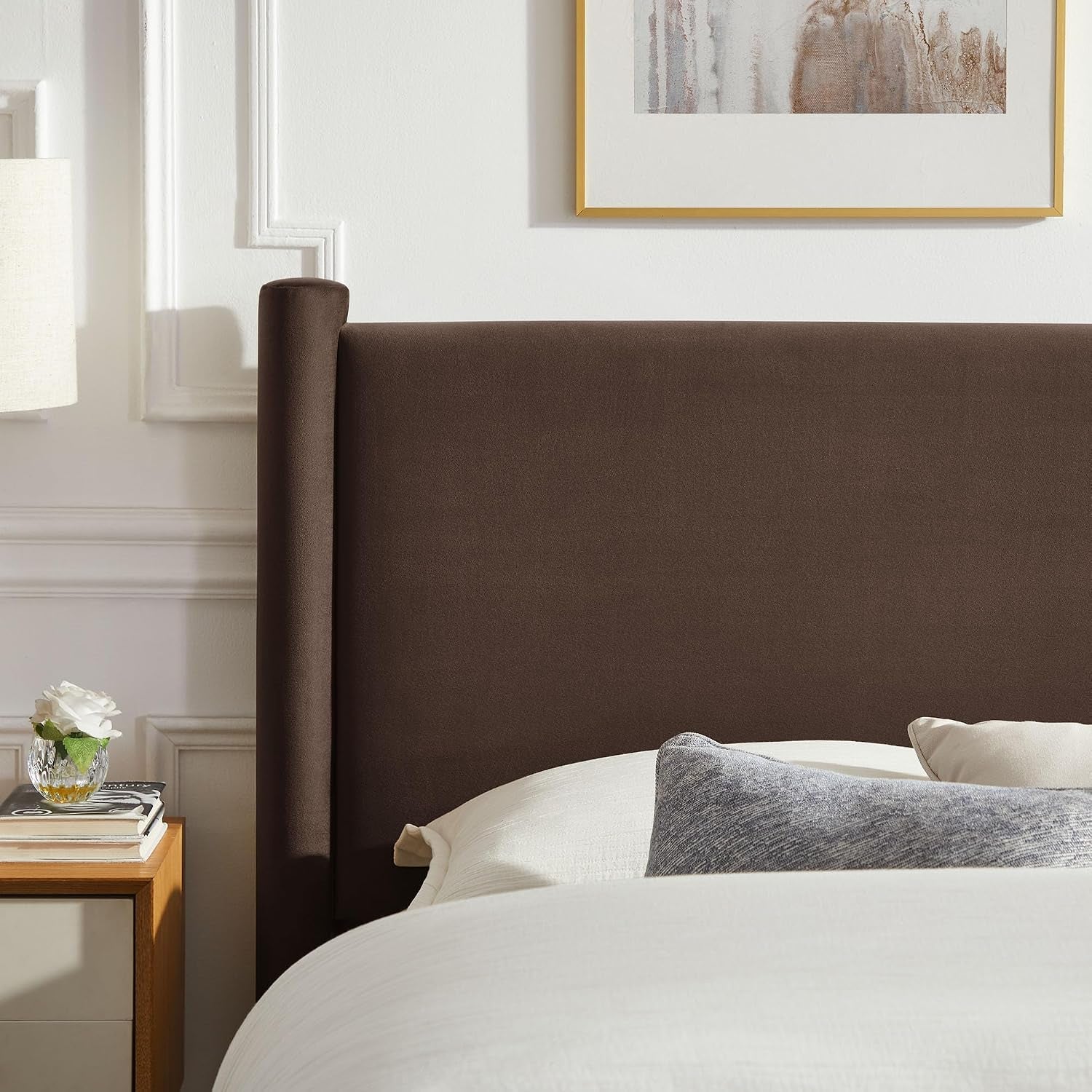 rael-queen-platform-bed-frame-with-upholstered-headboard-and-footboard-in-chocolate-brown-stain-resistant-performance-velvet-queen-size-bed-with-rounded-posts