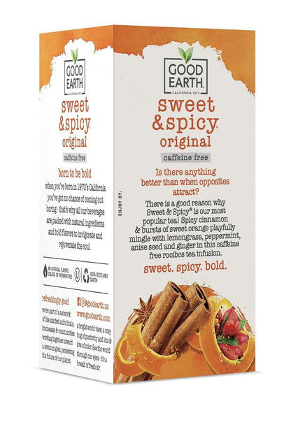 Good Earth Herbal Tea, Sweet & Spicy, Caffeine Free, Packaging May Vary, 18 Count, Pack of 62
