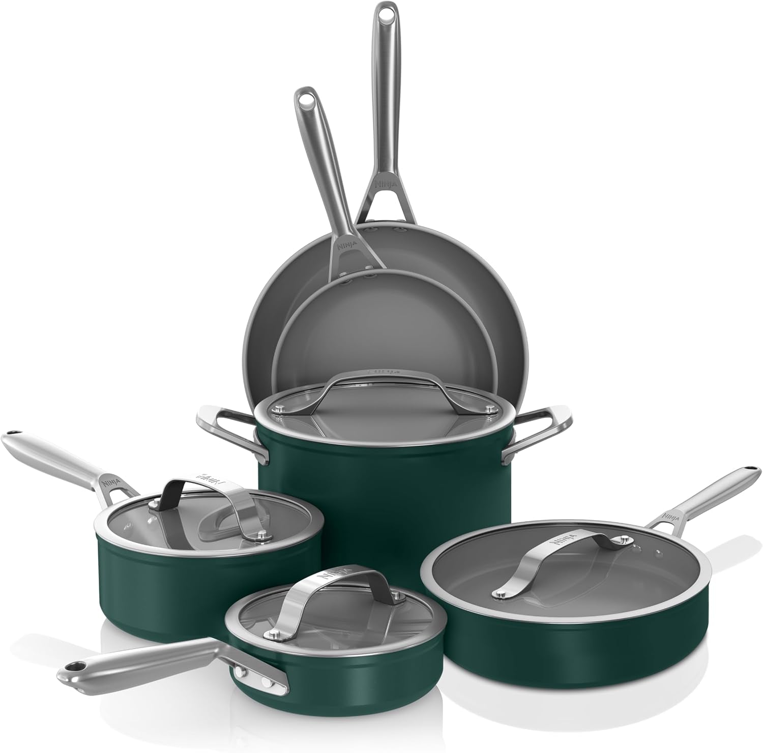 ninja-ceramic-pro-10-piece-cookware-set-nonstick-pots-pans-set-with-glass-lids-nontoxic-ptfe-free-ceramic-coated-oven-safe-all-stovetops-induction-compatible-british-racing-green-cw39010gn