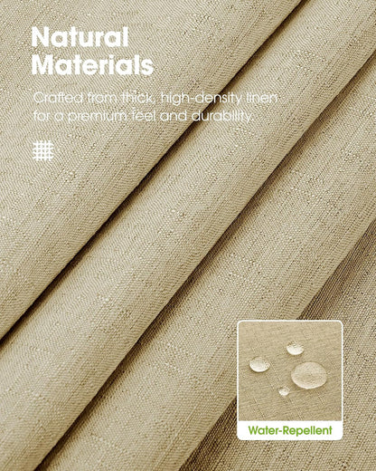 Rectangle Linen Tablecloth Waterproof & Stain Resistant, Wrinkle-Free Table Cloth Adds Elegance and Protection, Ideal for Dining, Party, Wedding and Outdoor, 52 X 70 Inch, Beige3