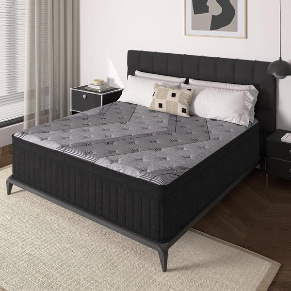 Queen Size Mattress, 14 Inch Hybrid Mattress in a Box, Medium Firm,Memory Foam and Individual Pocket Springs for Pressure Relief, Certipur-Us Certified1