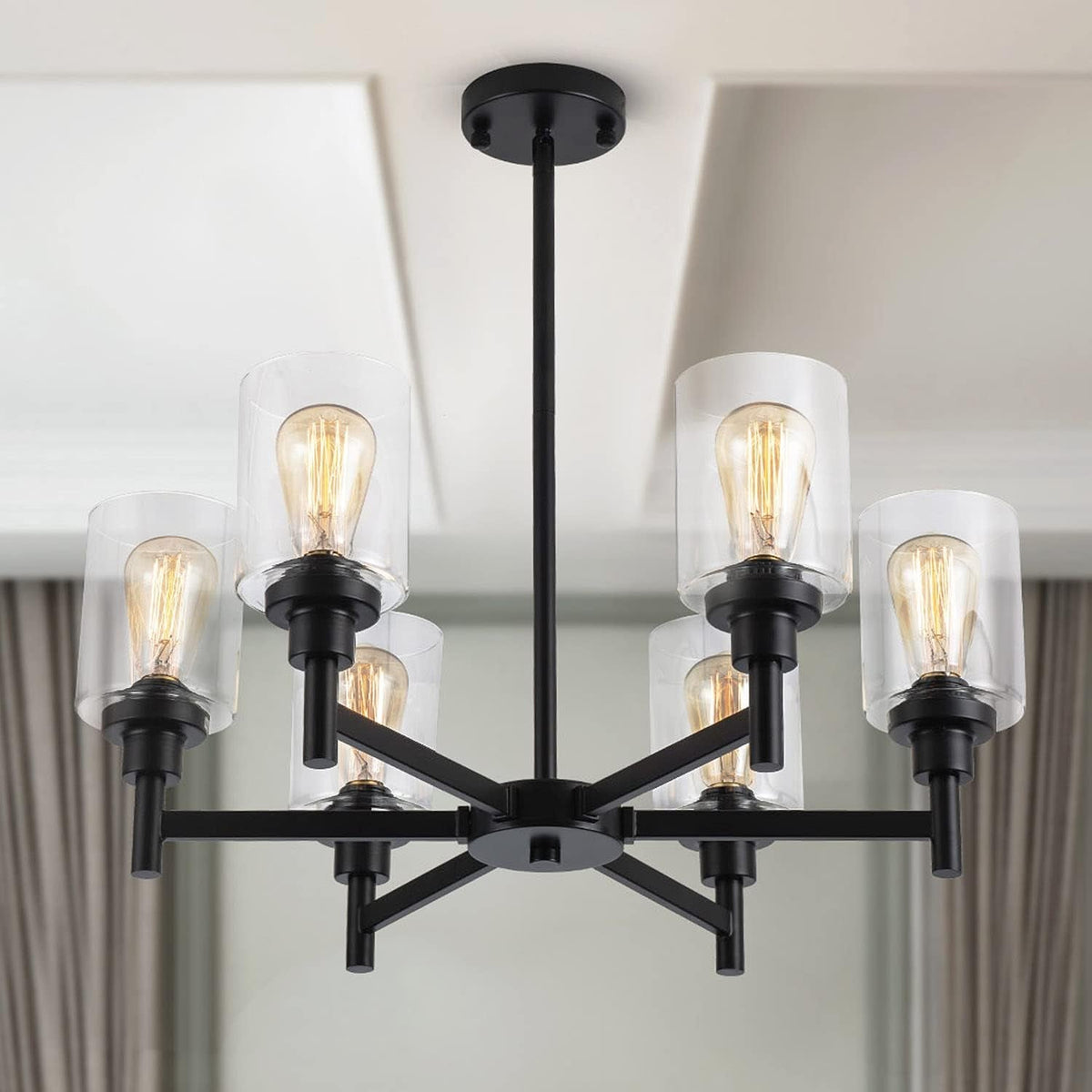 black-farmhouse-chandeliers-for-dining-room-light-fixtures-over-table