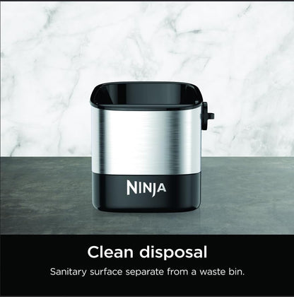 Ninja Luxe Café Knock Box, Holds 10 Double Shot Pucks, XSKKNOCKBOX | Accessories for Espresso Machine, Easy & Mess-Free Puck Disposal, Coffee & Espresso Grounds, Non-Slip Base, Removable Bar3