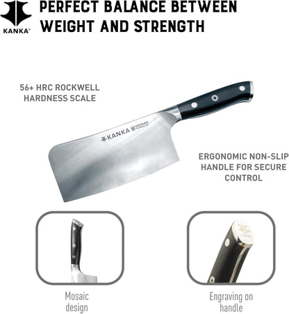 7 in Meat Cleaver, Stainless Steel, Rust-Resistant5