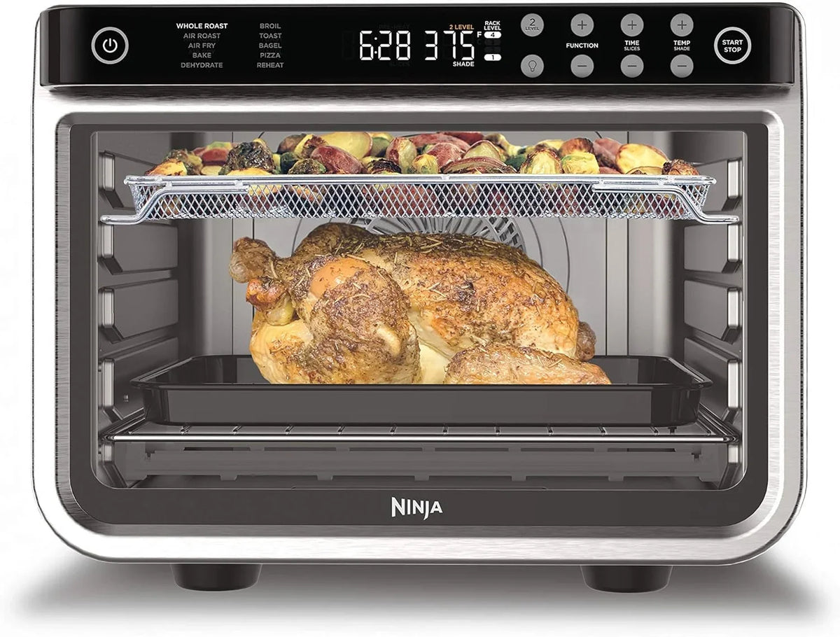 ninja-foodi-xl-pro-air-fry-oven-10-in-1-stainless-steel-dt201-fits-5-lb-chicken-air-fry-roast-bake-broil-toast-dehydrate-reheat-pizza-1800w